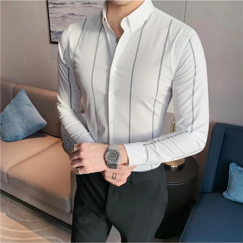 Camisa Social Slim Fit Masculina - Essencial Estilo EE068