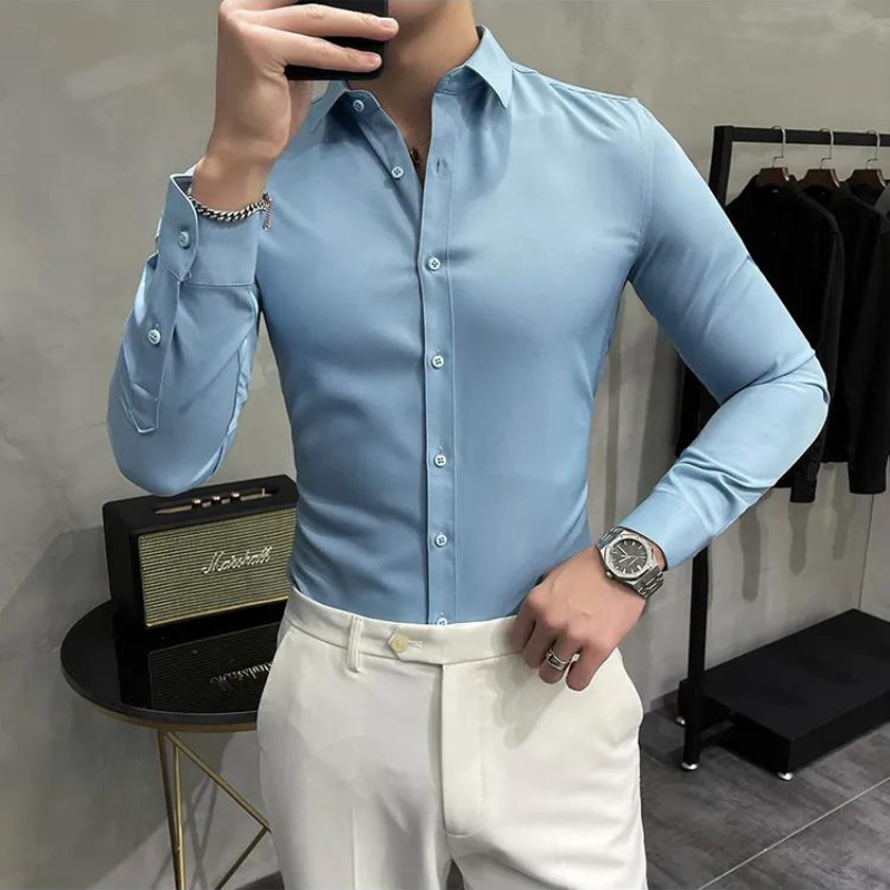 Camisa Social Slim Fit Masculina - Essencial Estilo EE089