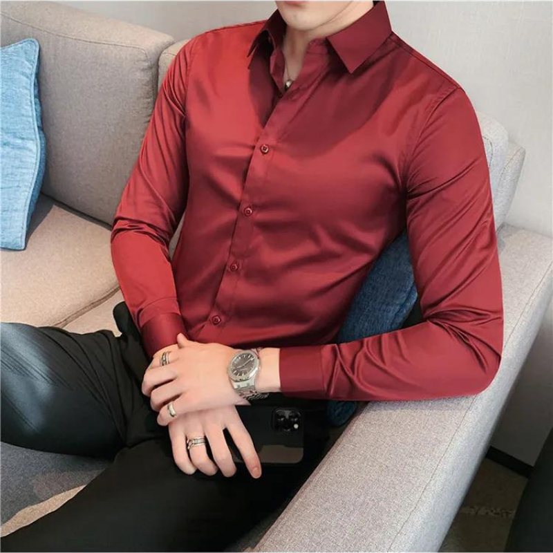 Camisa Social Slim Fit Masculina - Essencial Estilo EE019