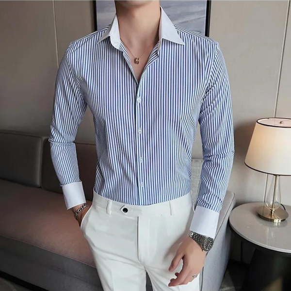 Camisa Social Slim Fit Masculina - Essencial Estilo EE020