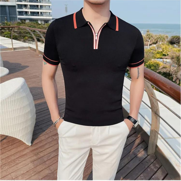 Camisa Polo Masculina de Tricot Essencial Estilo EE036