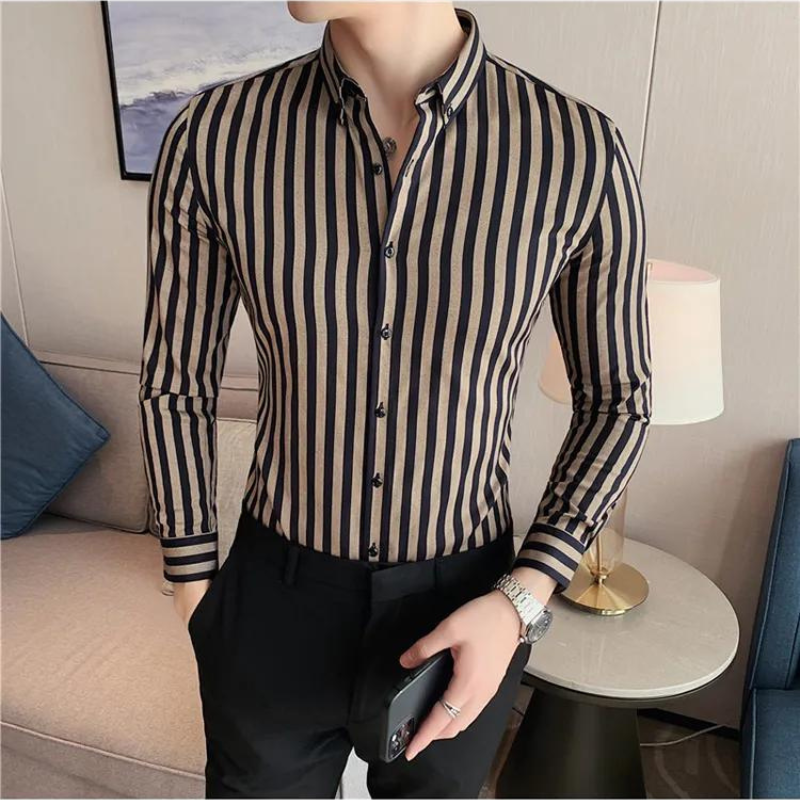 Camisa Social Slim Fit Masculina - Essencial Estilo EE044