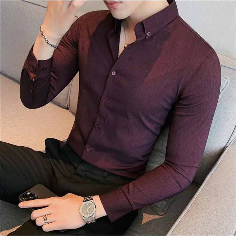 Camisa Social Slim Fit Masculina - Essencial Estilo EE055