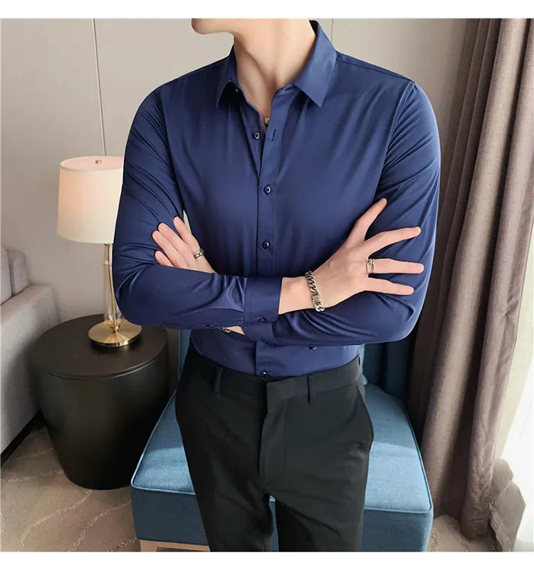 Camisa Social Slim Fit Masculina - Essencial Estilo EE019