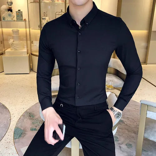 Camisa Social Slim Fit Masculina - Essencial Estilo EE028