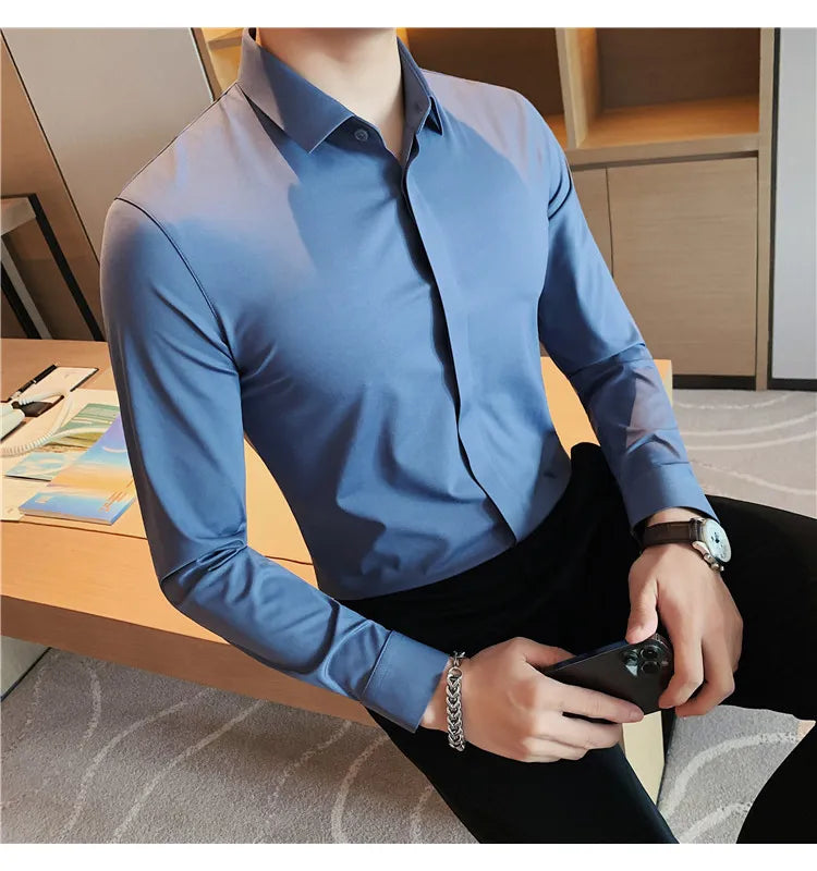 Camisa Social Slim Fit Masculina - Essencial Estilo EE048