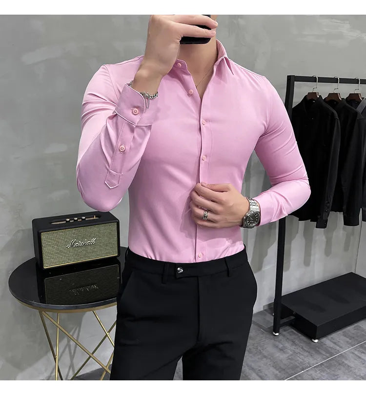 Camisa Social Slim Fit Masculina - Essencial Estilo EE089