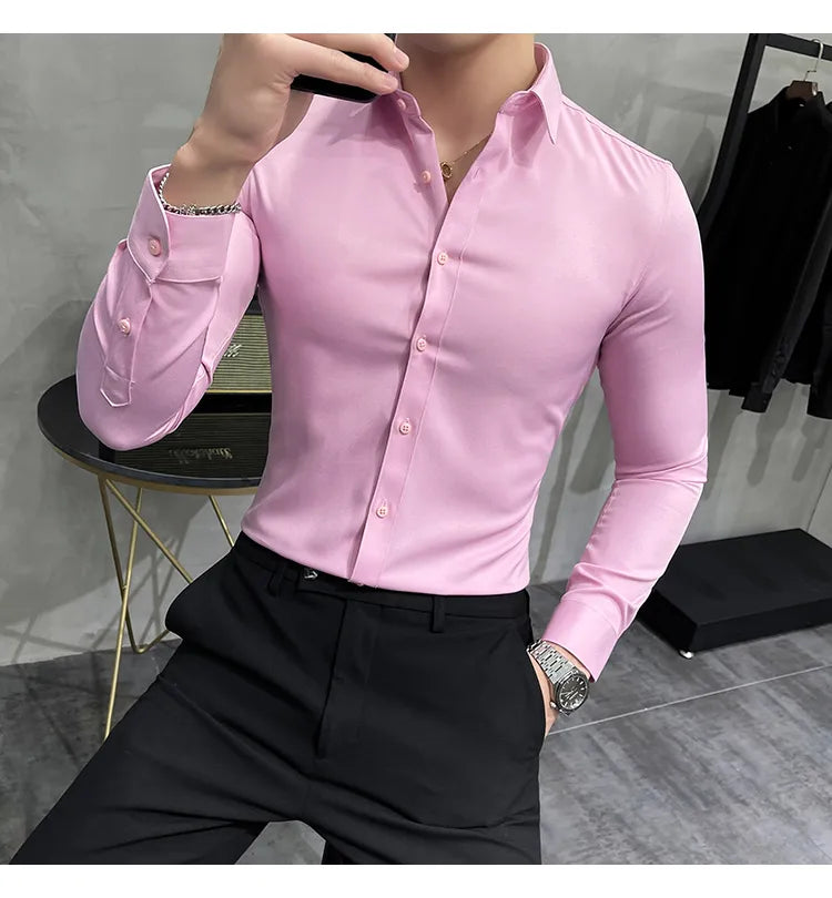 Camisa Social Slim Fit Masculina - Essencial Estilo EE089