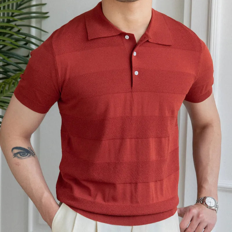 Camisa Polo Masculina de Tricot Essencial Estilo EE086