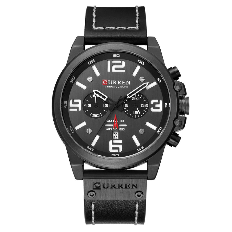 Relógio Masculino Curren Minimalista Pulseira de Couro