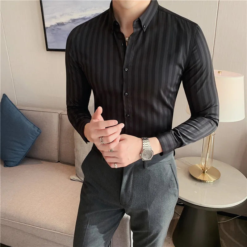 Camisa Social Slim Fit Masculina - Essencial Estilo EE044