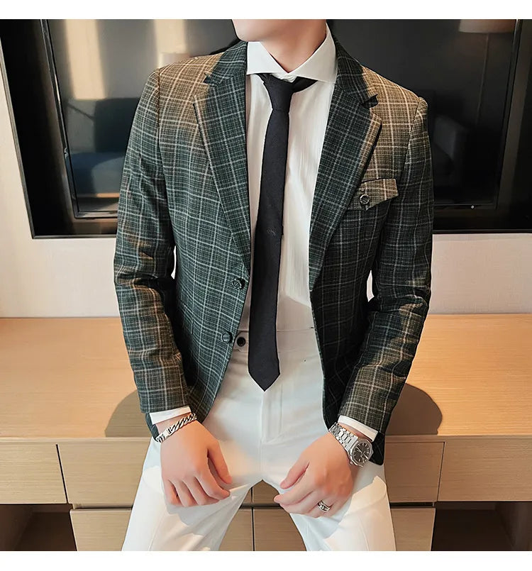 Blazer Masculino Abotoamento Duplo Elegante - Essencial Estilo EE039