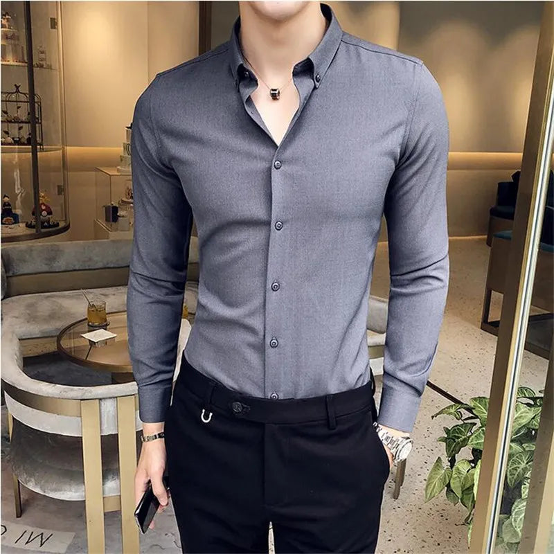 Camisa Social Slim Fit Masculina - Essencial Estilo EE028