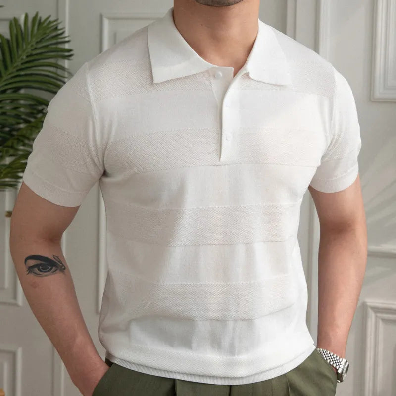 Camisa Polo Masculina de Tricot Essencial Estilo EE086