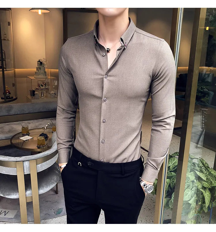 Camisa Social Slim Fit Masculina - Essencial Estilo EE028