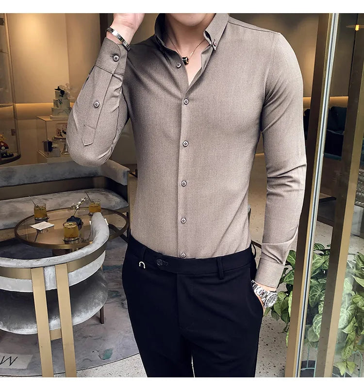 Camisa Social Slim Fit Masculina - Essencial Estilo EE028