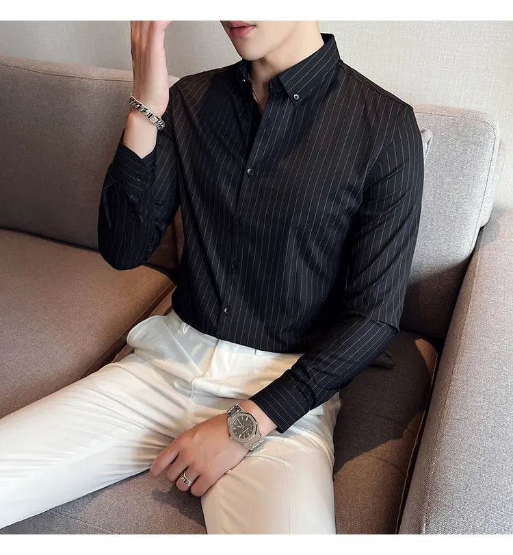 Camisa Social Slim Fit Masculina - Essencial Estilo EE008