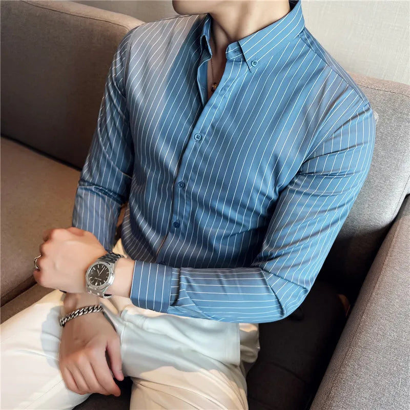 Camisa Social Slim Fit Masculina - Essencial Estilo EE008