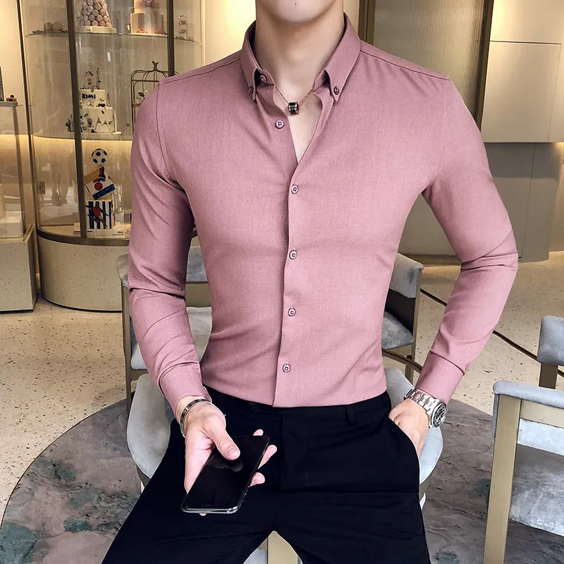 Camisa Social Slim Fit Masculina - Essencial Estilo EE028