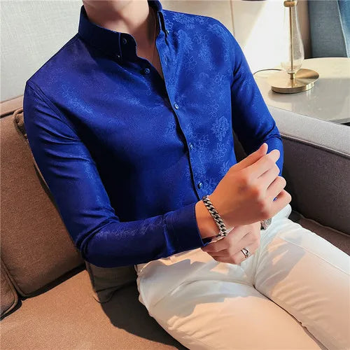 Camisa Social Slim Fit Masculina - Essencial Estilo EE041