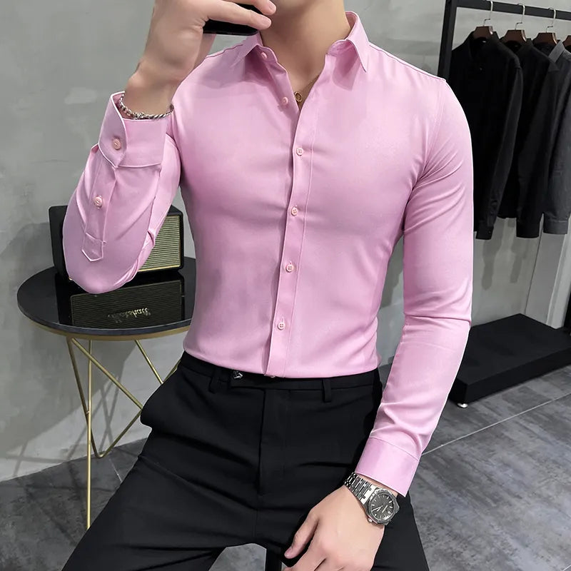 Camisa Social Slim Fit Masculina - Essencial Estilo EE089