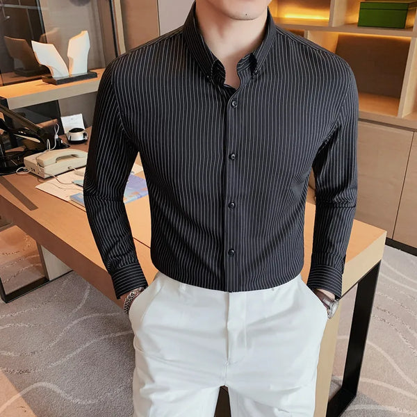 Camisa Social Slim Fit Masculina - Essencial Estilo EE022