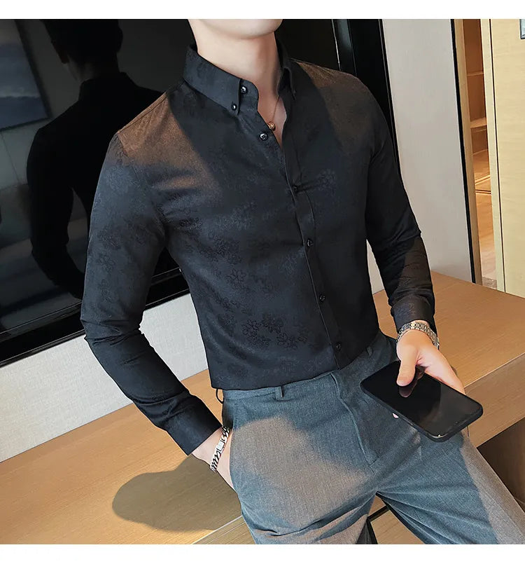 Camisa Social Slim Fit Masculina - Essencial Estilo EE041