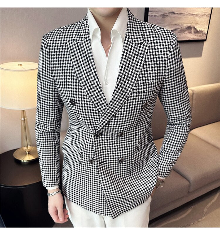 Blazer Masculino Abotoamento Duplo Elegante - Essencial Estilo EE026