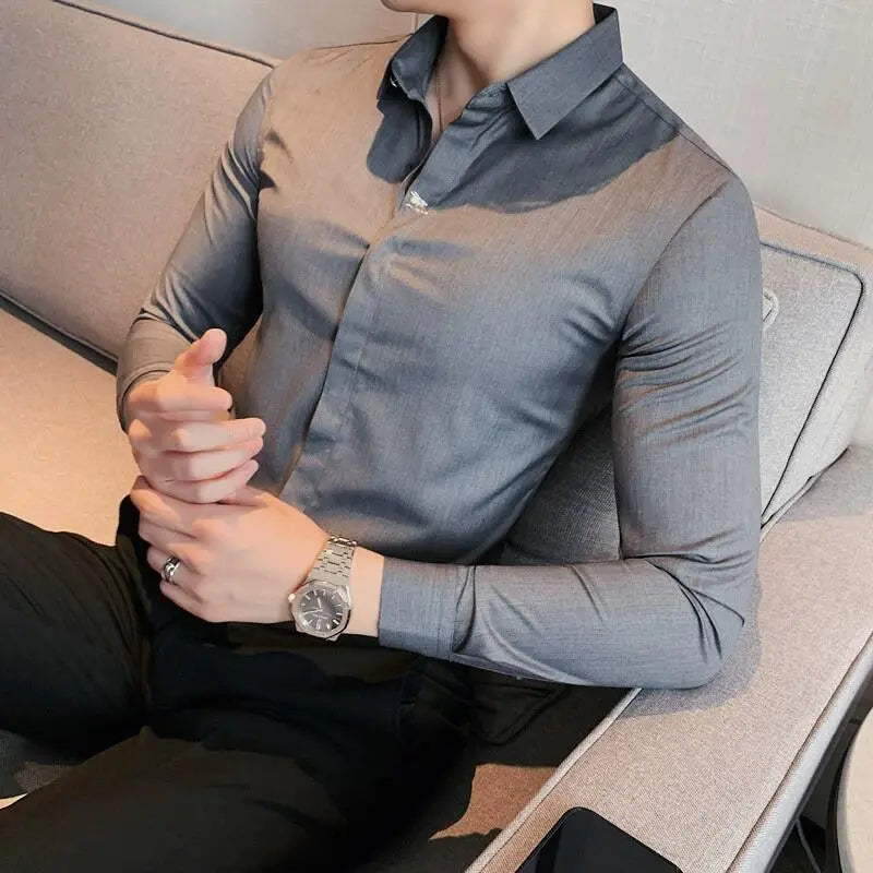 Camisa Social Slim Fit Masculina - Essencial Estilo EE033