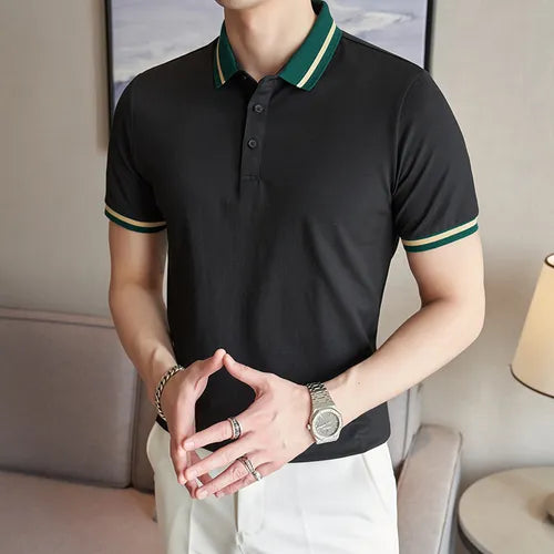 Camisa Polo Masculina de Tricot Essencial Estilo EE039