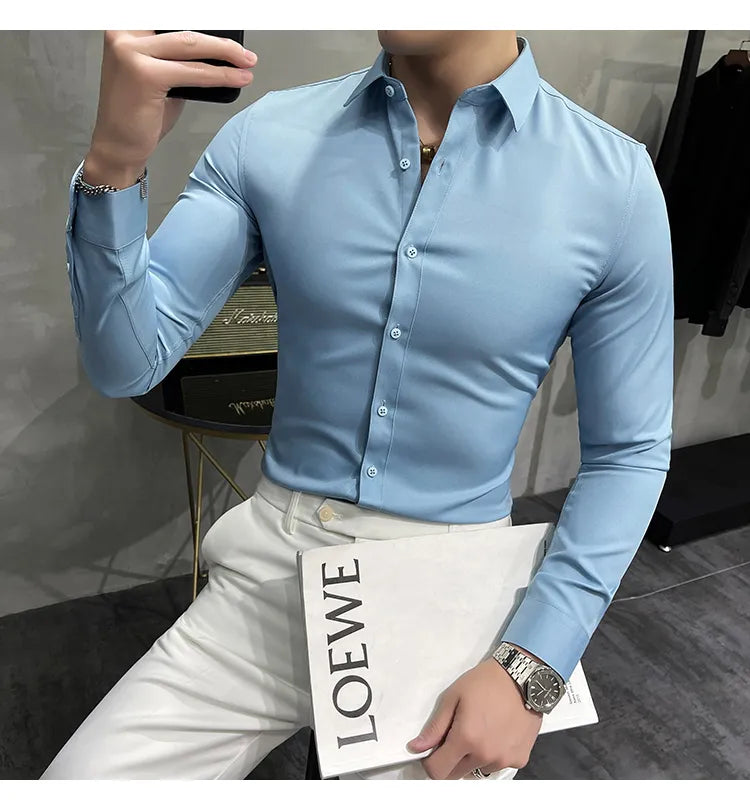 Camisa Social Slim Fit Masculina - Essencial Estilo EE089