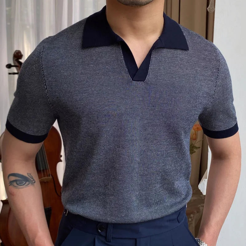 Camisa Polo Masculina de Tricot Essencial Estilo EE084