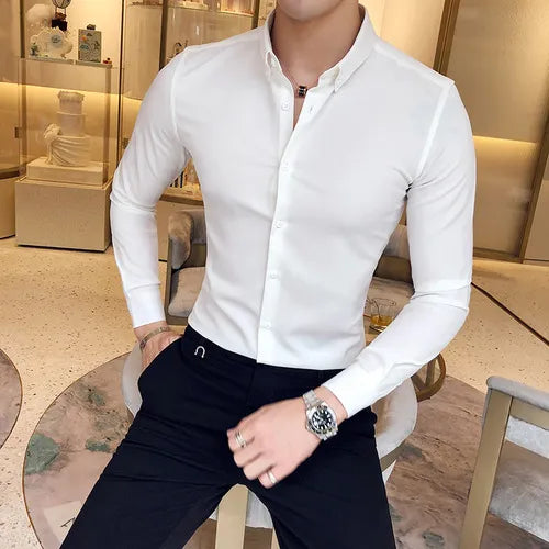 Camisa Social Slim Fit Masculina - Essencial Estilo EE028