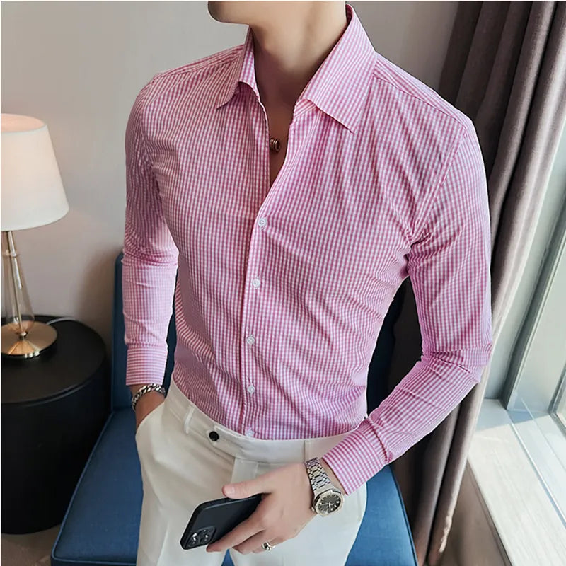 Camisa Social Slim Fit Masculina - Essencial Estilo EE009