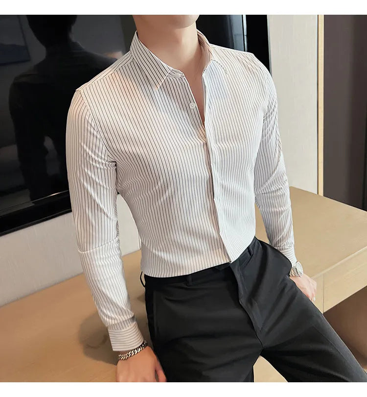 Camisa Social Slim Fit Masculina - Essencial Estilo EE039