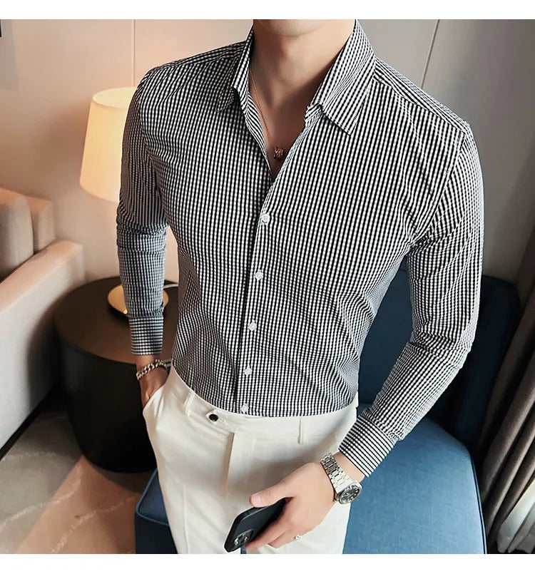 Camisa Social Slim Fit Masculina - Essencial Estilo EE009