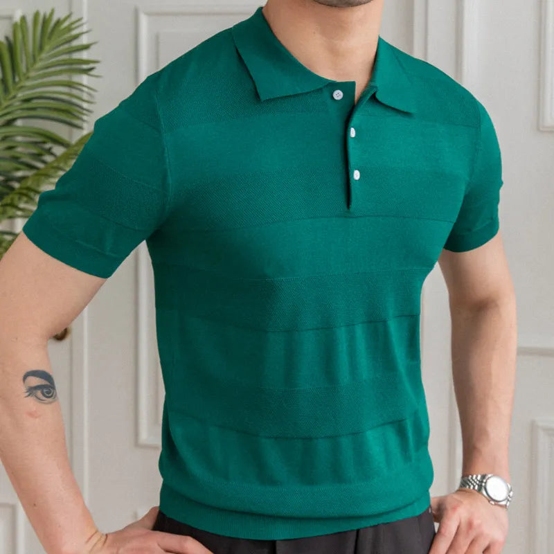 Camisa Polo Masculina de Tricot Essencial Estilo EE086