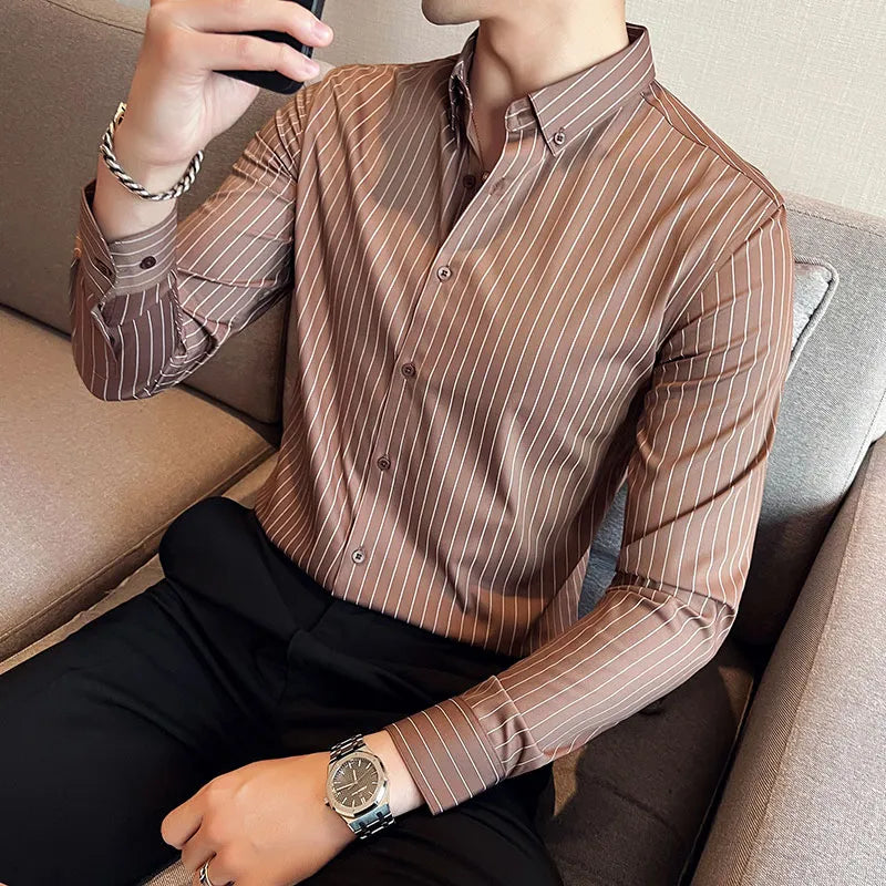 Camisa Social Slim Fit Masculina - Essencial Estilo EE008