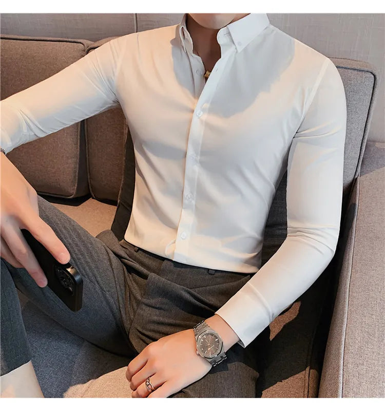 Camisa Social Slim Fit Masculina - Essencial Estilo EE055