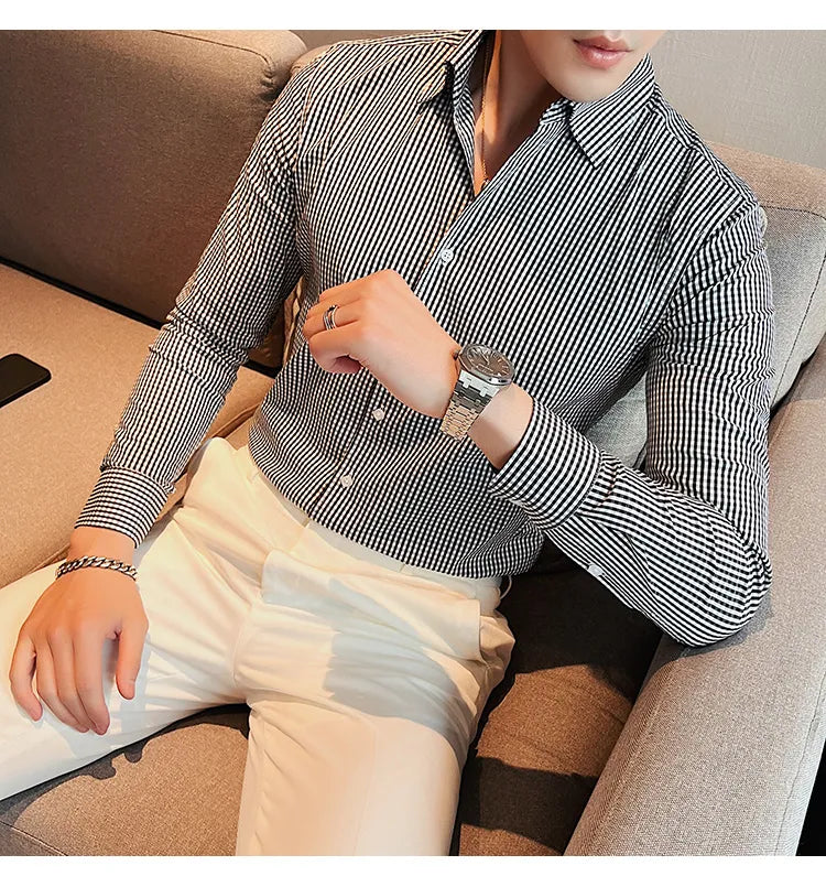 Camisa Social Slim Fit Masculina - Essencial Estilo EE009