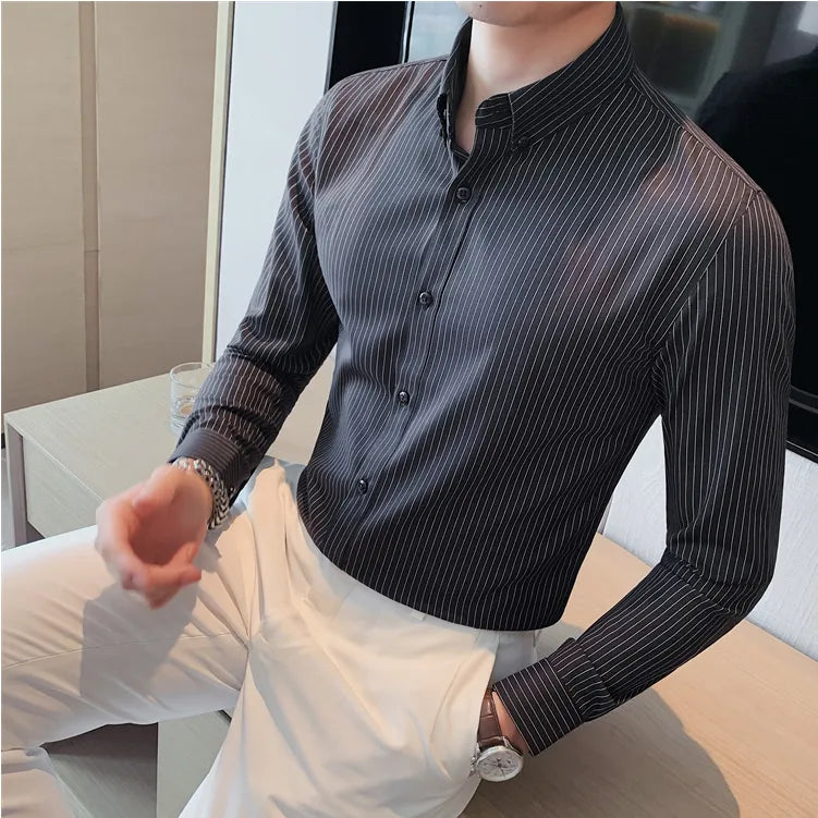 Camisa Social Slim Fit Masculina - Essencial Estilo EE022