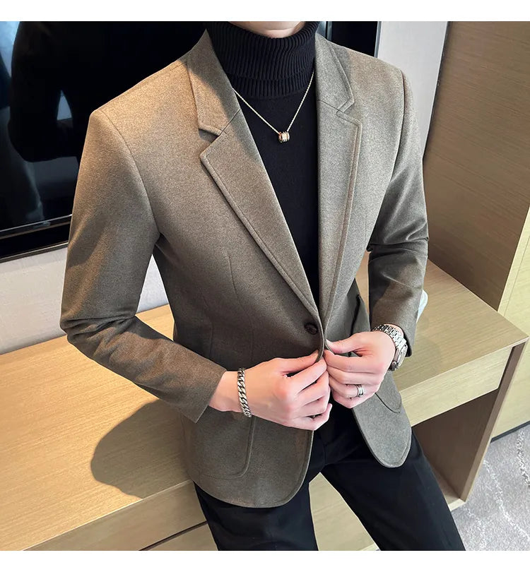 Blazer Masculino Abotoamento Duplo Elegante - Essencial Estilo EE040