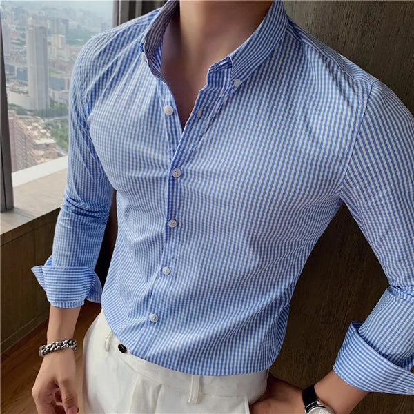 Camisa Social Slim Fit Masculina - Essencial Estilo EE030