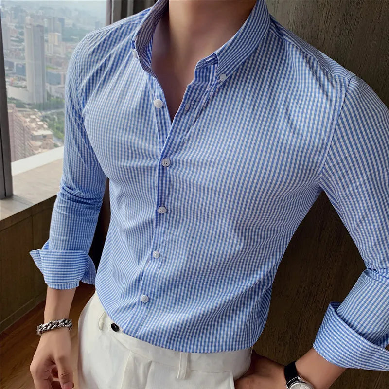 Camisa Social Slim Fit Masculina - Essencial Estilo EE030