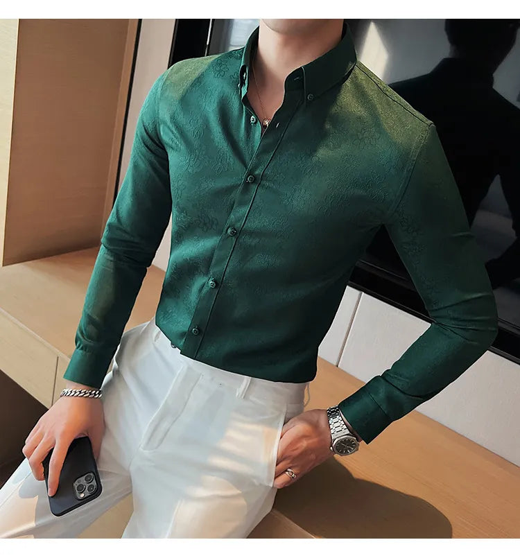 Camisa Social Slim Fit Masculina - Essencial Estilo EE041