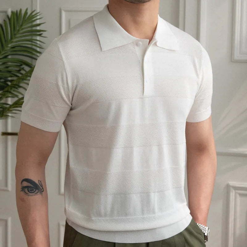 Camisa Polo Masculina de Tricot Essencial Estilo EE086