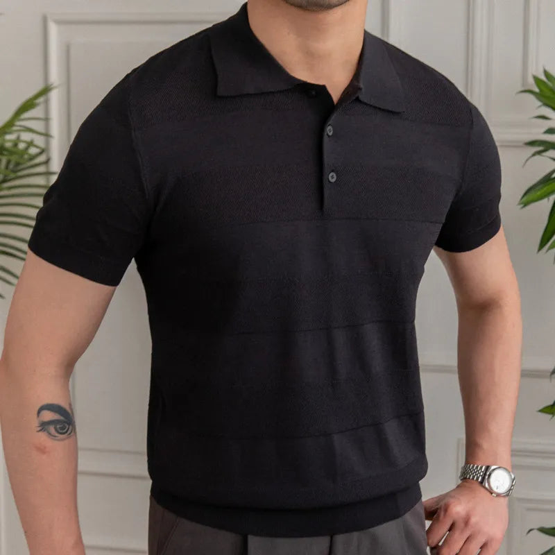 Camisa Polo Masculina de Tricot Essencial Estilo EE086