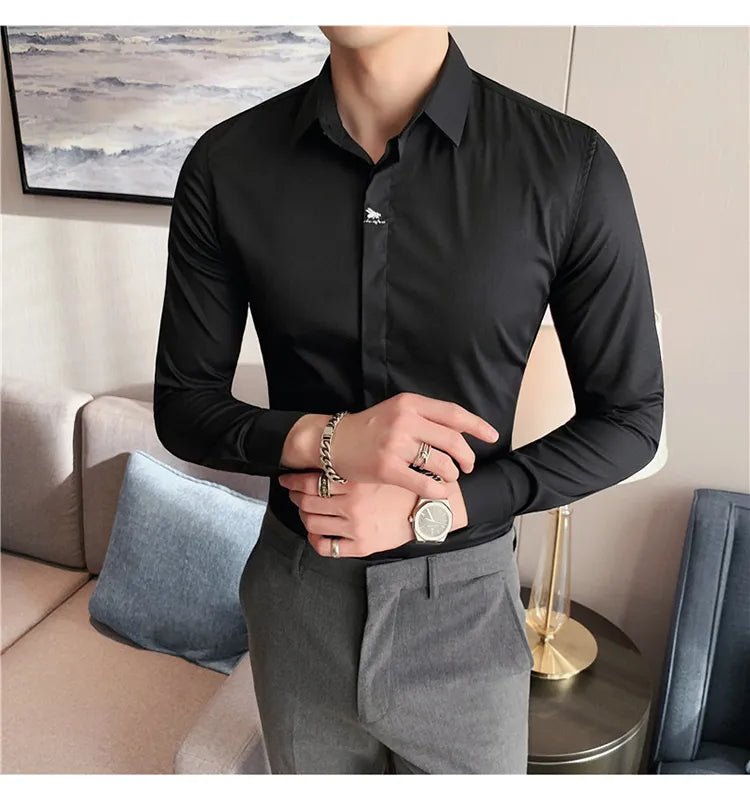 Camisa Social Slim Fit Masculina - Essencial Estilo EE033