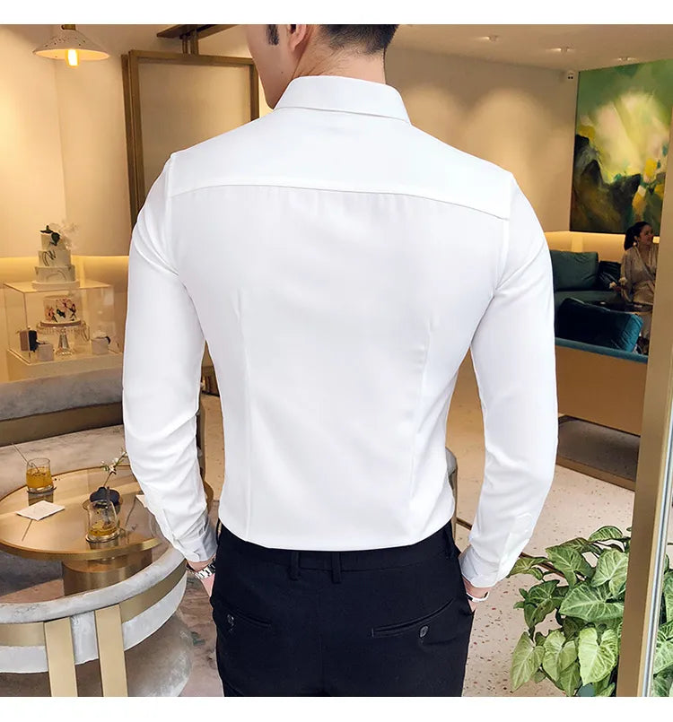 Camisa Social Slim Fit Masculina - Essencial Estilo EE028