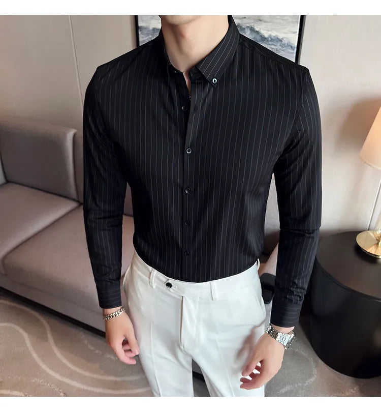 Camisa Social Slim Fit Masculina - Essencial Estilo EE008